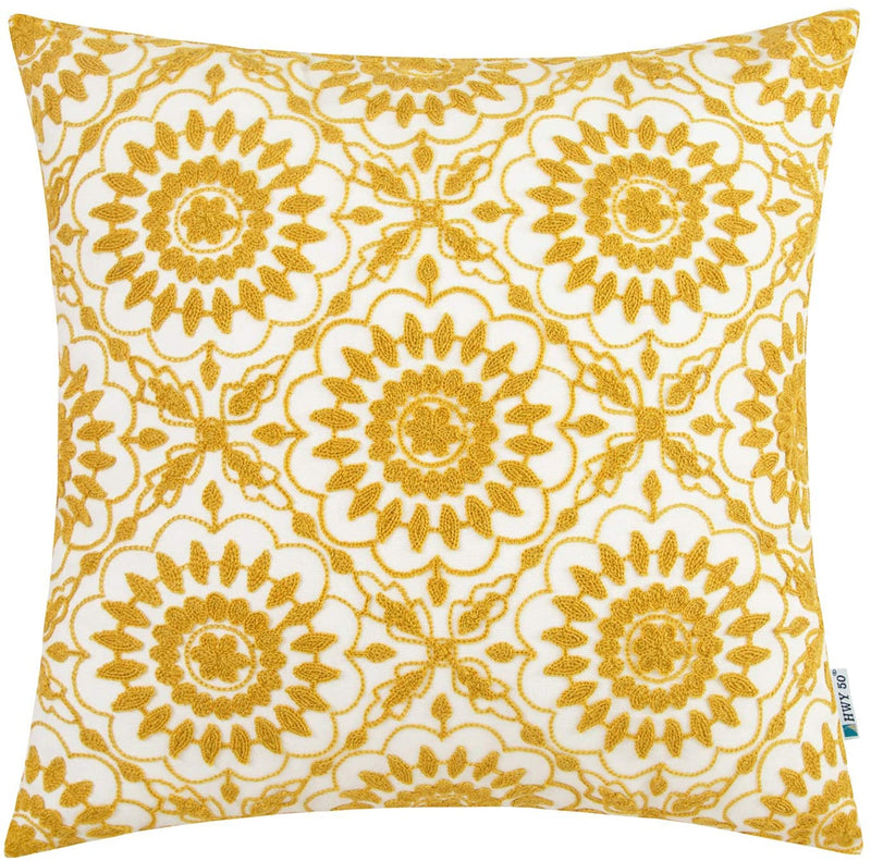 Yellow Floral Pillow - Tapestry Girls