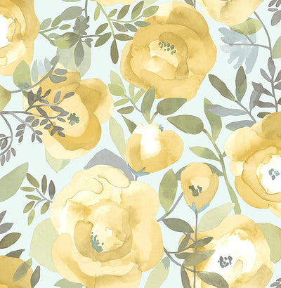 Peachy Keen Yellow Removable Wallpaper - Tapestry Girls