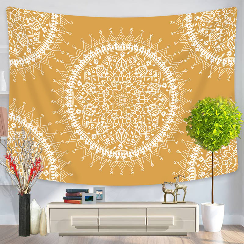 Yellow Mandala Tapestry - Tapestry Girls