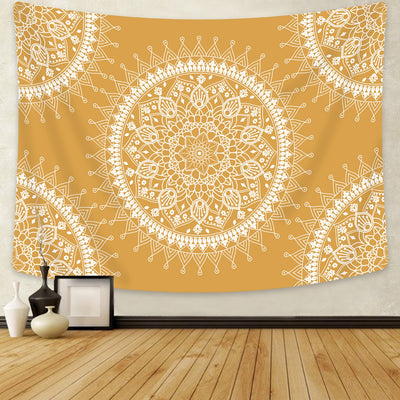 Yellow Mandala Tapestry - Tapestry Girls