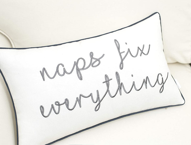 White Naps Fix Everything Pillow - Tapestry Girls