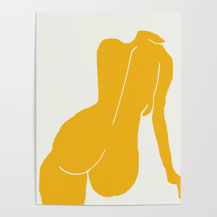 Nude In Yellow Poster - Tapestry Girls